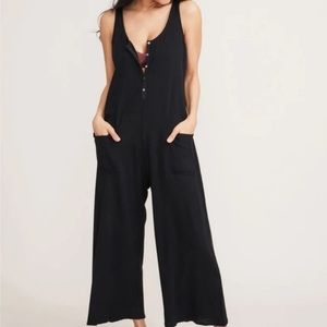 HATCH 24/7 Black Pointelle Jumpsuit 1